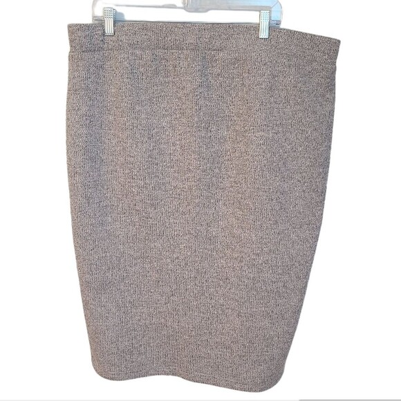 Torrid Grey Ribbed Zip Front Womens 3X Bodycon Pencil Thick Skirt Careerwear - Picture 3 of 12
